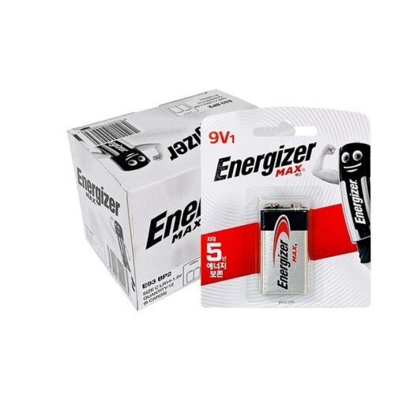 [건전지] 에너자이저 ENERGIZER 맥스 MAX E522BP1 알카라인 포장 10개입 9V / 인투피온