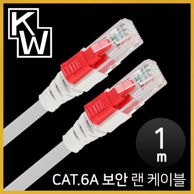 [표준제품]KW KW601A CAT.6A STP 기가비트 보안 랜 케이블 1m / 인투피온
