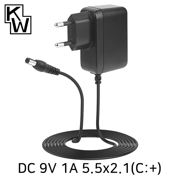 KW KW-A9010A(SK21G-0900100K) 9V 1A SMPS 아답터(5.5x2.1mm／C+) / 인투피온