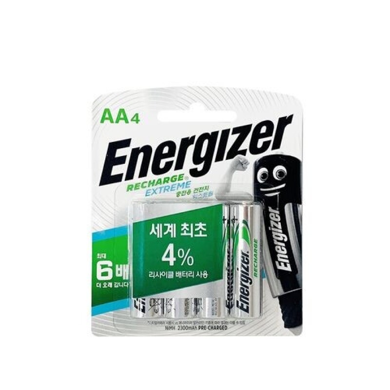 [Ni-MH충전지] 에너자이저 ENERGIZER 충전지 NH15BP4 AA충전지 4개입 1.2V 2300mAh / 인투피온